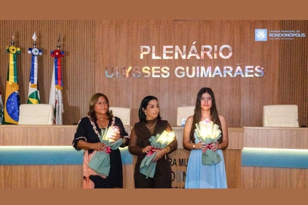 Ato simbólico do Acendimento da Rosa marca sessão solene em homenagem às mulheres em Rondonópolis